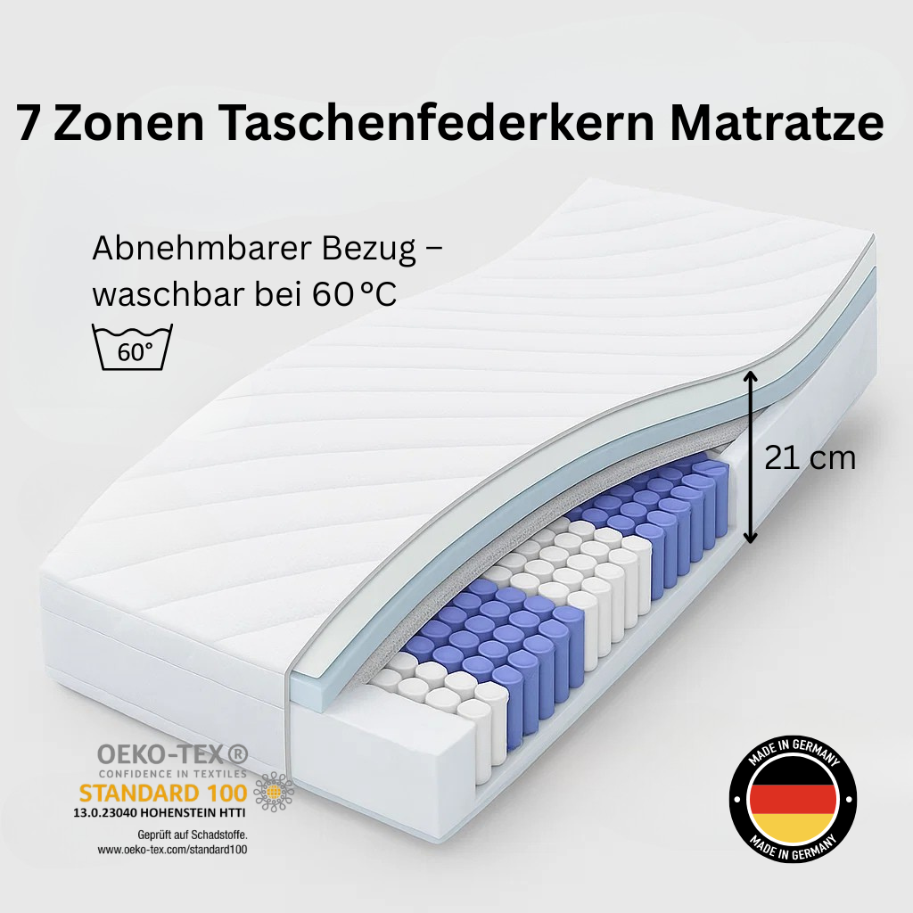 7 Zonen Taschen Federkern Matratze Classic