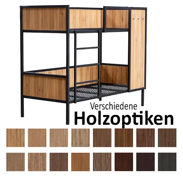 Etagenbett mit Holzverkleidung Ansicht 3