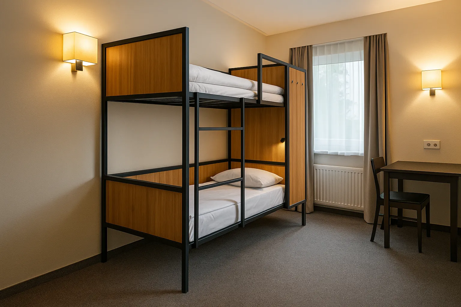 Etagenbett mit Holzverkleidung Ansicht 6