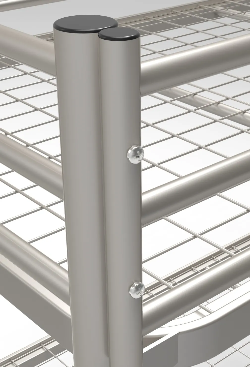 Etagenbett 200 x 90 cm | 150 kg Belastbarkeit | weißaluminium (RAL9006) Ansicht 4