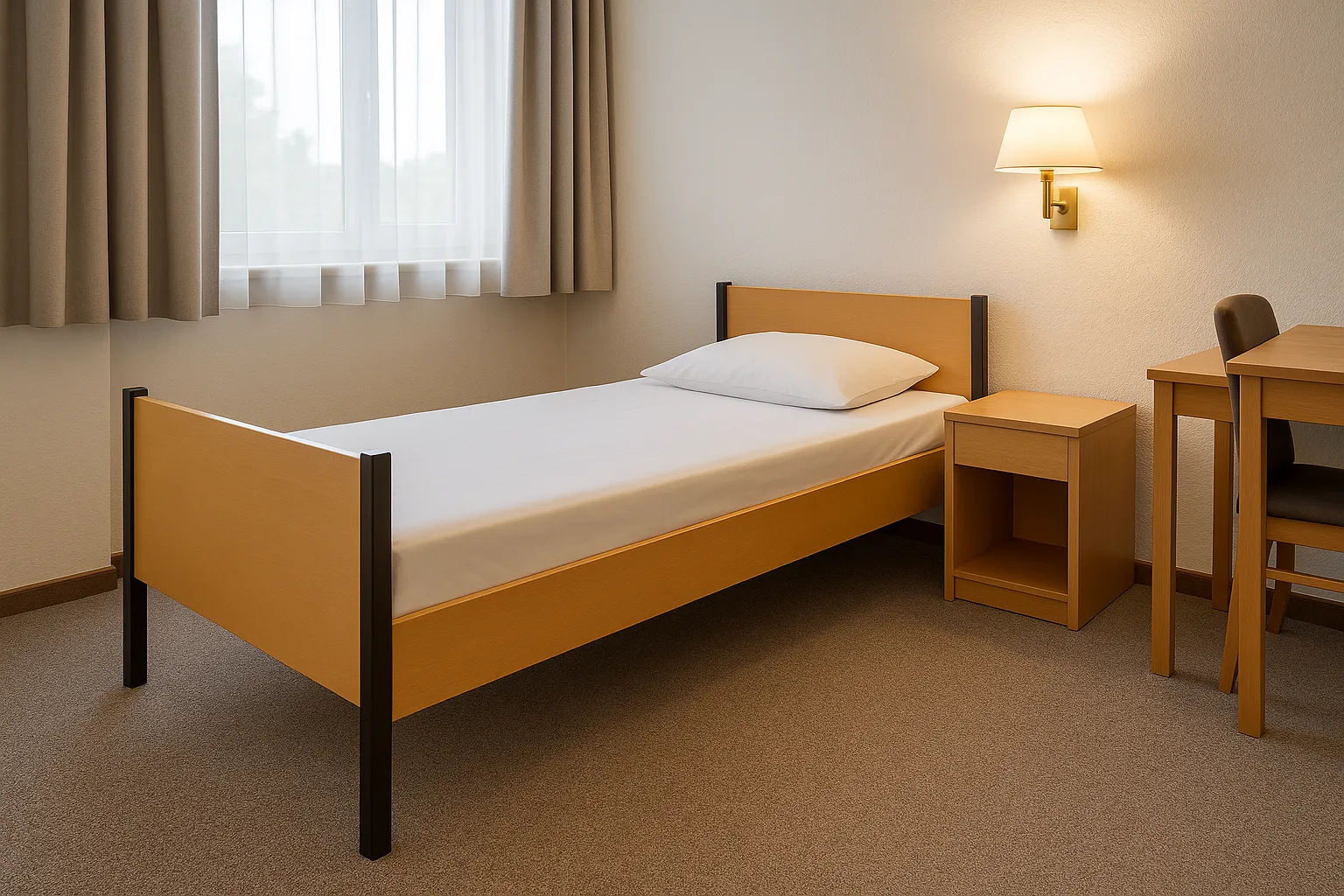 Bundeswehrbett Buche Dekor Einzelbett Ansicht 4
