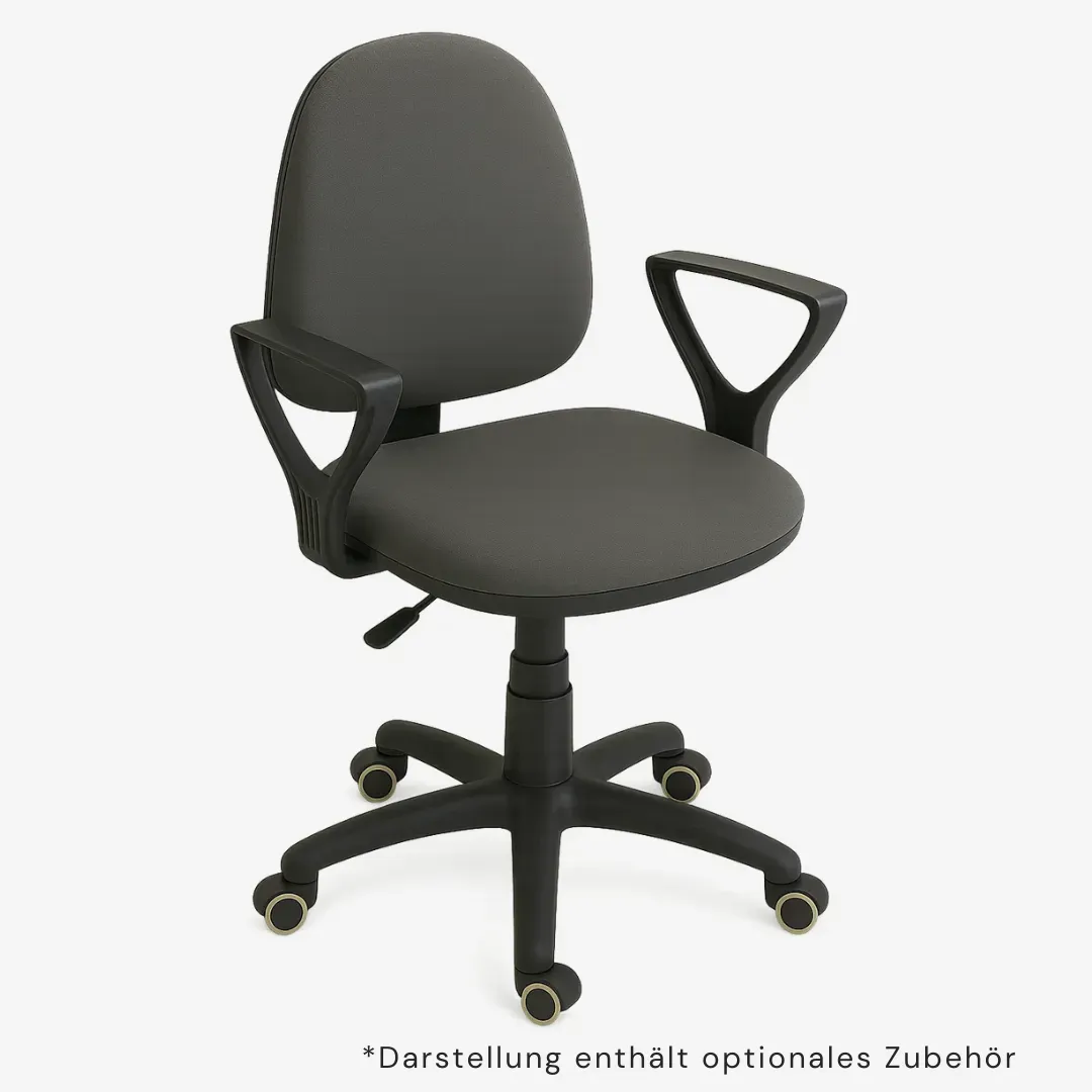 Bürodrehstuhl mit Kunststofflehne und Stoffpolster Ansicht 4