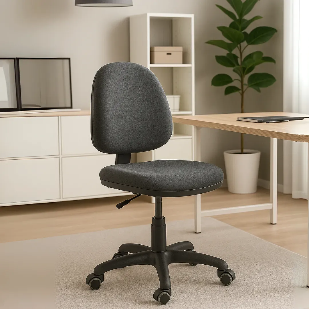 Bürodrehstuhl mit Kunststofflehne und Stoffpolster Ansicht 5