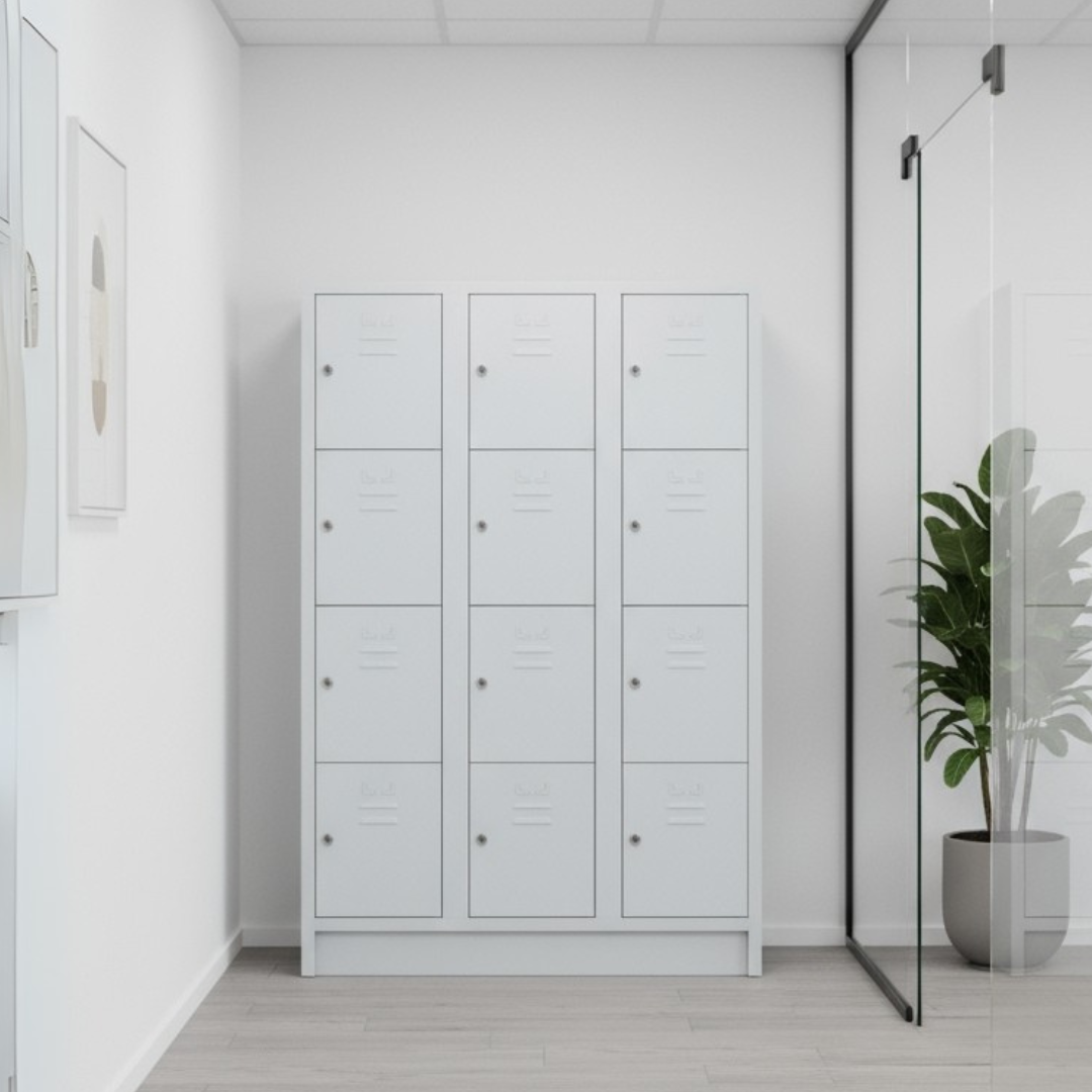 Fächerschrank mit 12 Türen – lichtgrau Ansicht 5