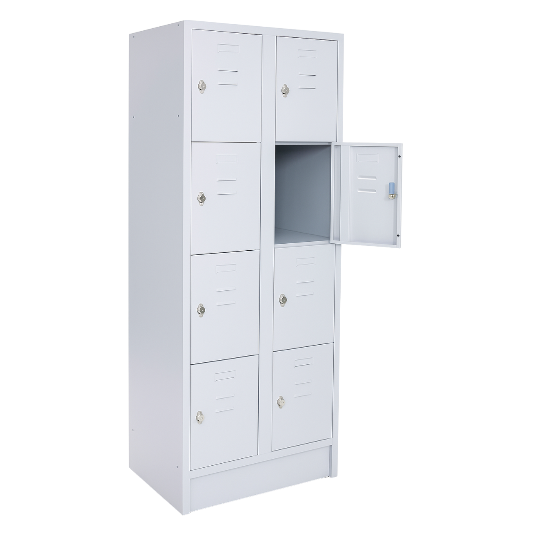 Fächerschrank 8 Türen - lichtgrau Ansicht 4