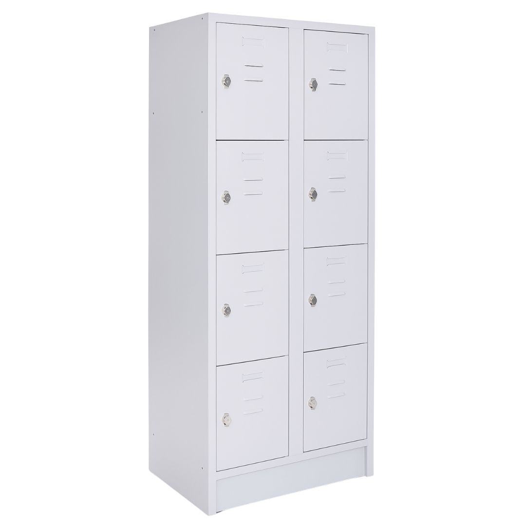 Fächerschrank 8 Türen - lichtgrau