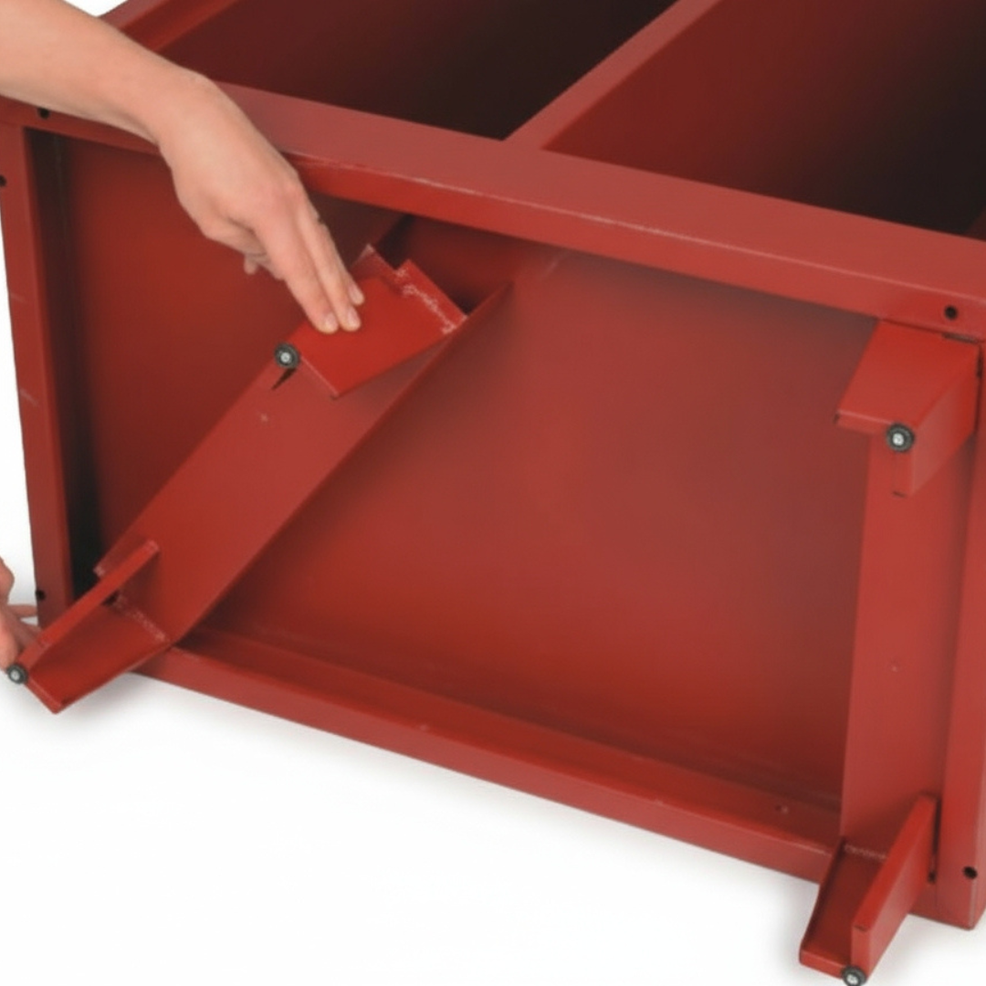 Fuß-Set für Feuerwehrschrank – RAL 3000 feuerrot Ansicht 3