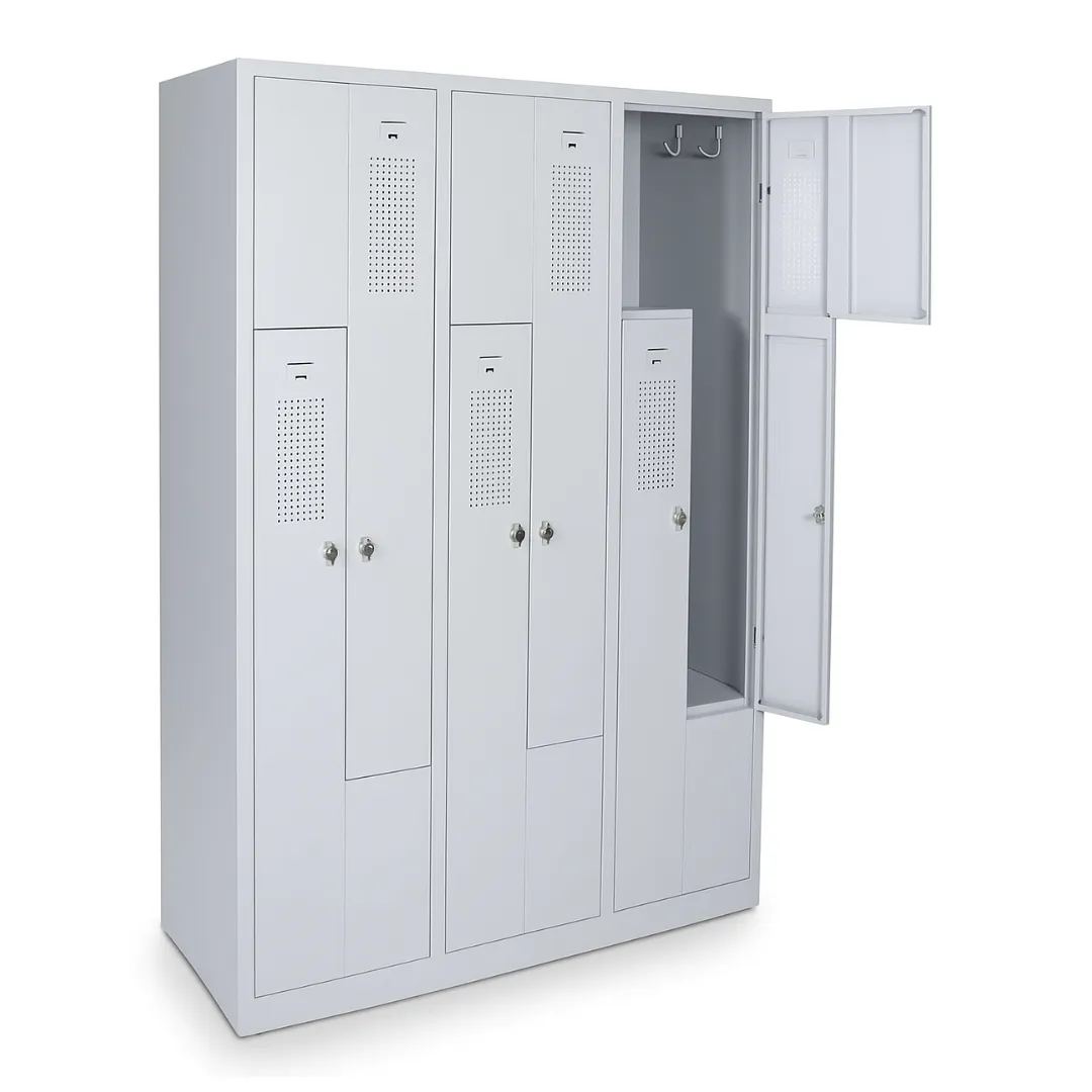 Garderoben Z-Spind 120 cm Breit mit Z-Türen  Ansicht 3