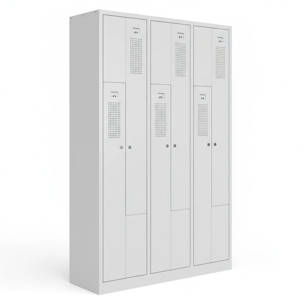 Garderoben Z-Spind 120 cm Breit mit Z-Türen 