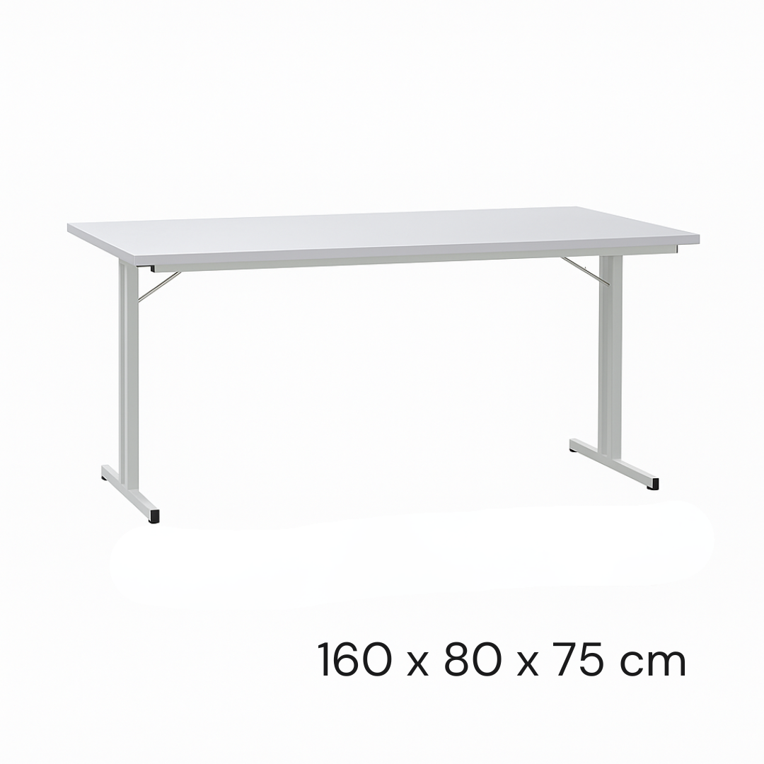 Klapptisch mit T-Fuß-Gestell grau Ansicht 4