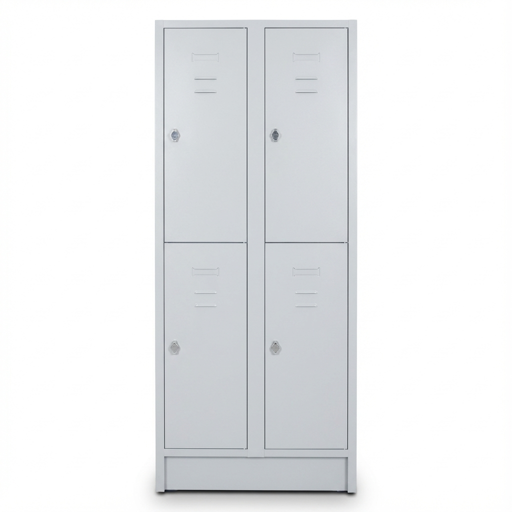 Mehrzweckschrank mit 4 Fächern – lichtgrau Ansicht 3