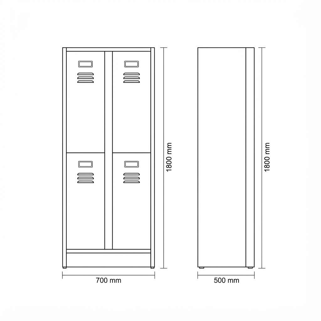 Mehrzweckschrank mit 4 Fächern – lichtgrau Ansicht 6