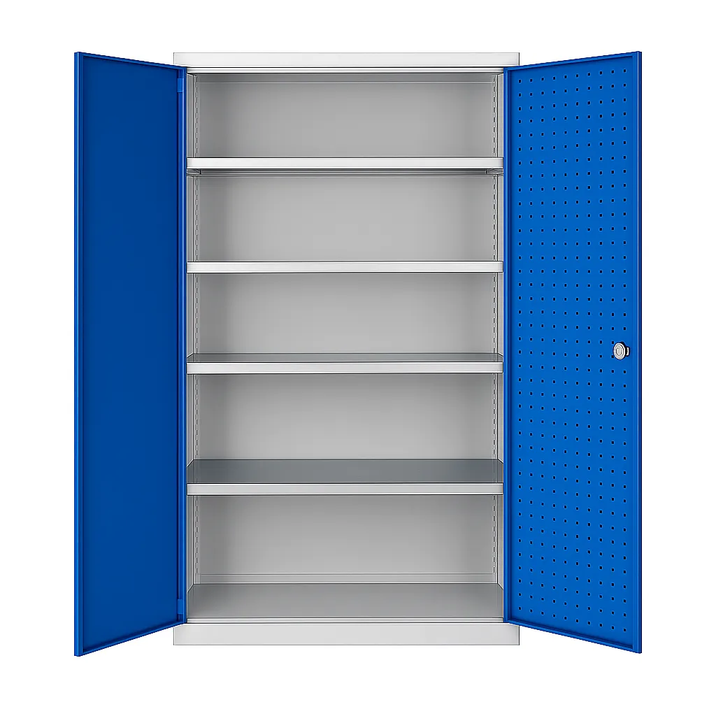 Werkstattschrank mit Flügeltüren und 4 Fachböden Ansicht 3