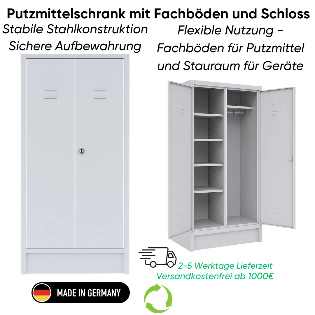 Putzmittelschrank 60x50 cm mit Zylinderschloss Ansicht 2
