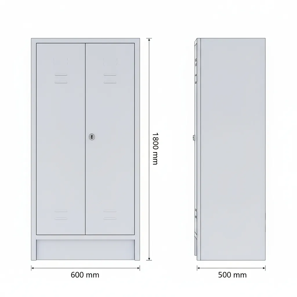 Putzmittelschrank 60x50 cm mit Zylinderschloss Ansicht 6