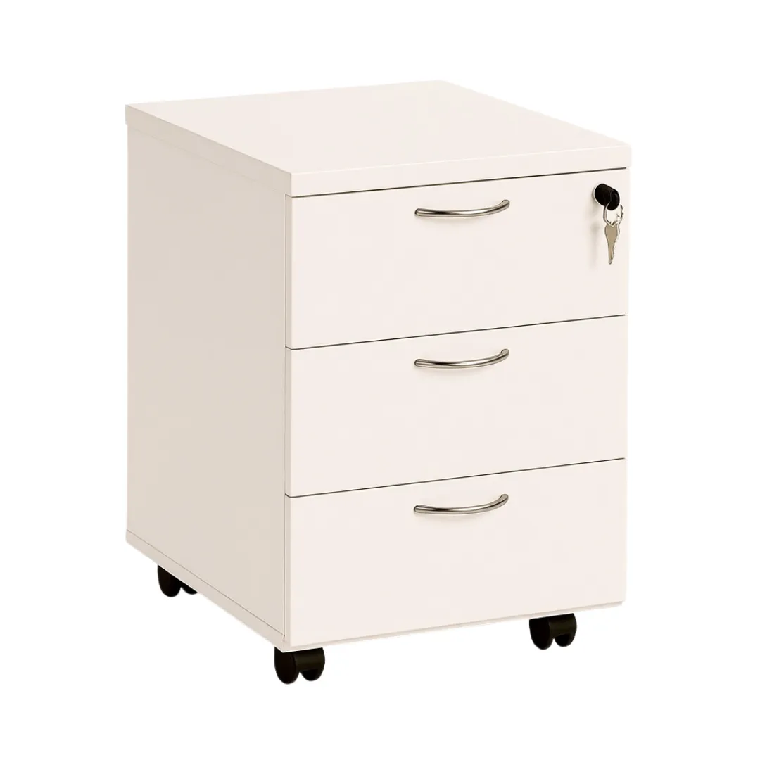 Rollcontainer Holz mit 3 Schubladen Ansicht 4