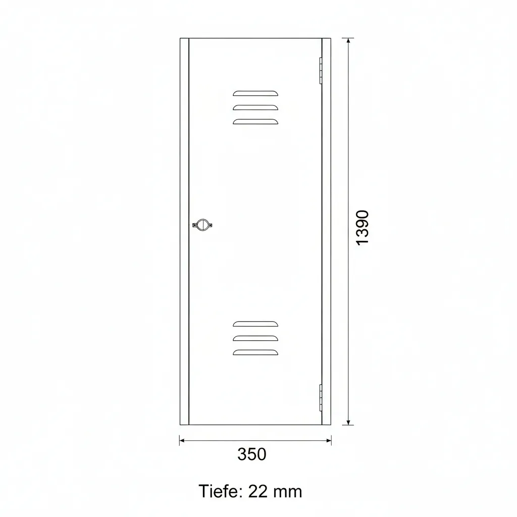 Schranktüren-Set feuerrot für Feuerwehrschränke Ansicht 2