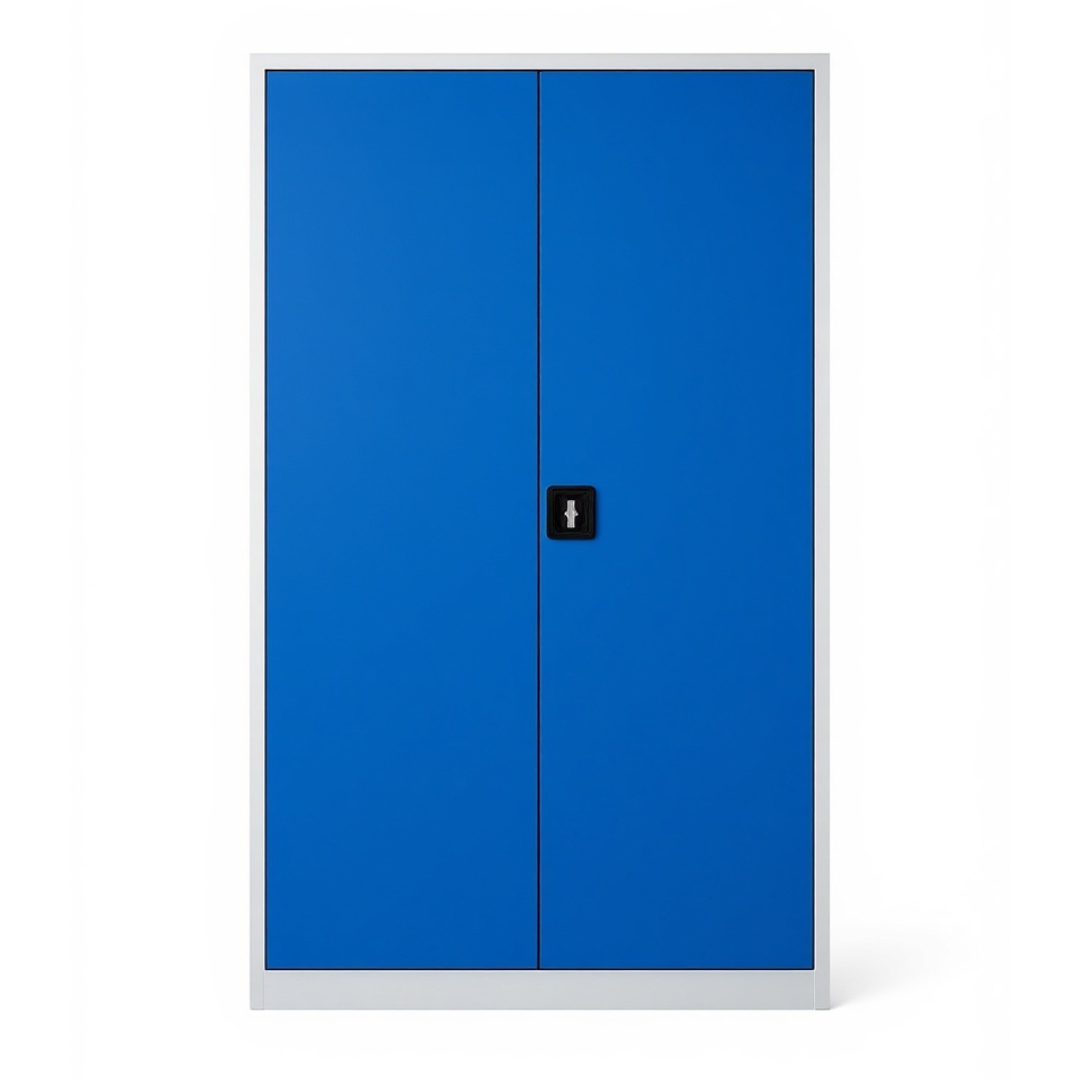 Stahlschrank mit Flügeltüren 120x42 cm - lichtgrau Ansicht 5