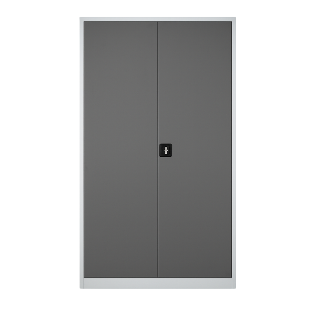 Stahlschrank mit Flügeltüren 120x42 cm - lichtgrau Ansicht 3