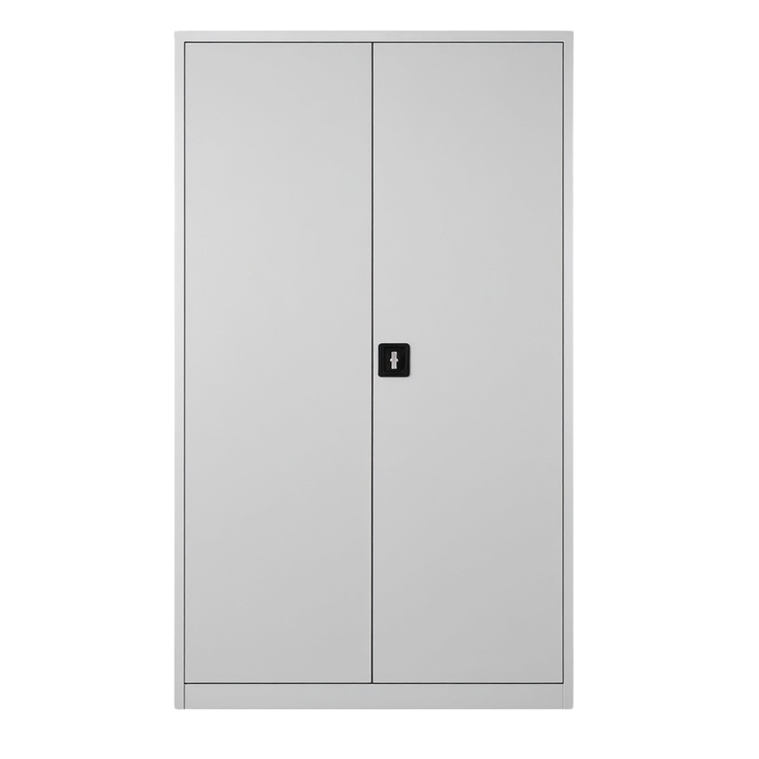 Stahlschrank mit Flügeltüren 120x42 cm - lichtgrau Ansicht 4