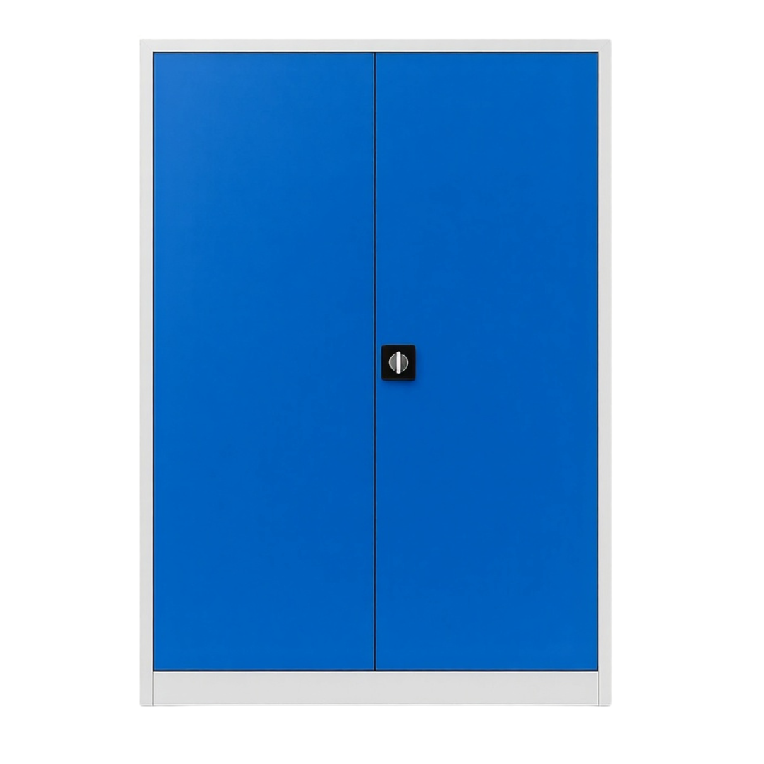 Stahlschrank mit Flügeltüren 120x50 cm - lichtgrau Ansicht 5