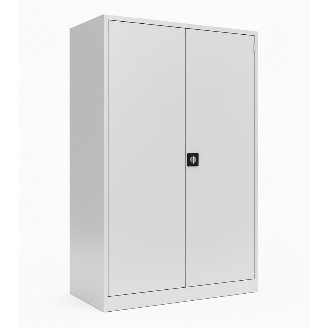 Stahlschrank mit Flügeltüren 120x50 cm - lichtgrau