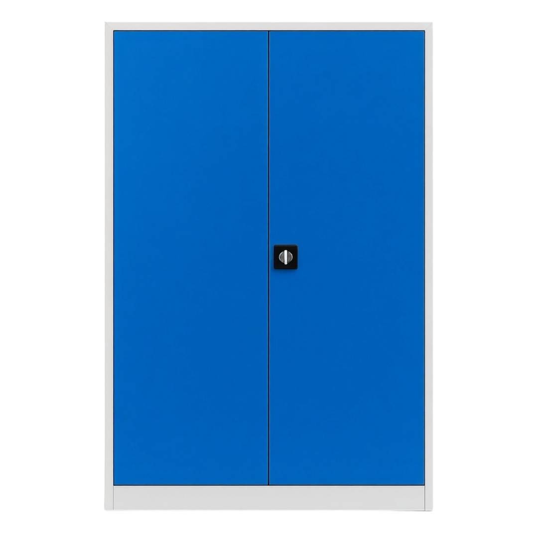 Stahlschrank mit Flügeltüren 120x60 cm - lichtgrau Ansicht 5