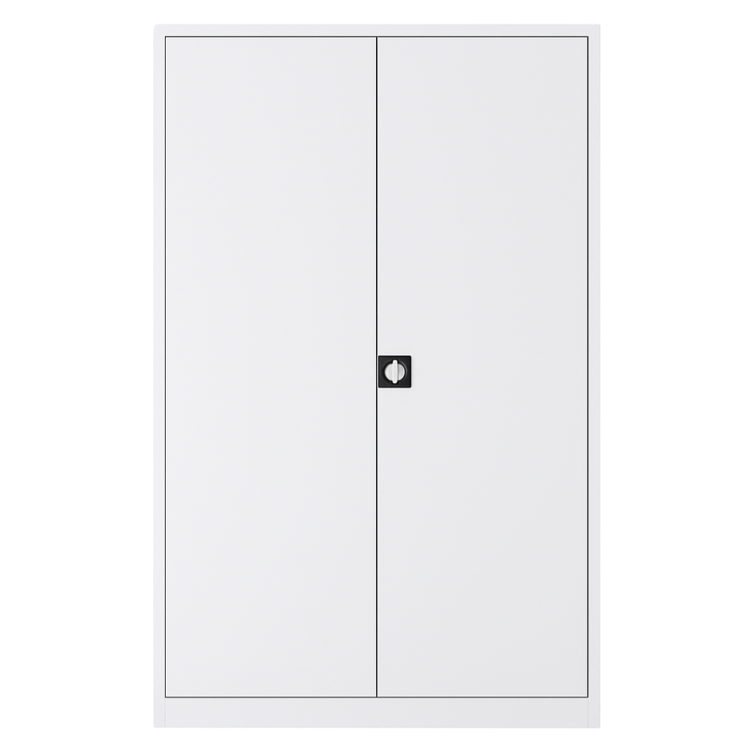 Stahlschrank mit Flügeltüren 120x60 cm - lichtgrau Ansicht 4