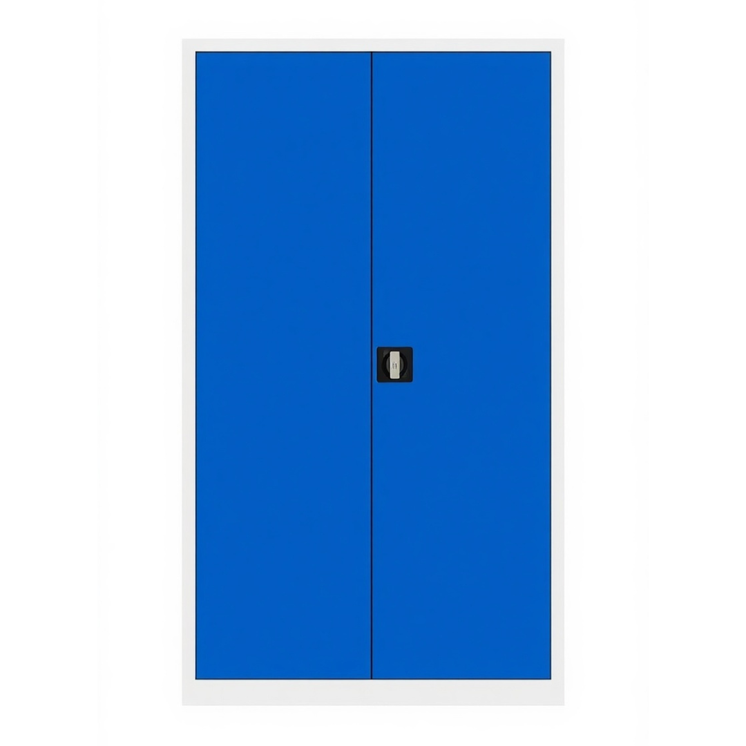 Stahlschrank mit Flügeltüren 80x38 cm - lichtgrau Ansicht 4