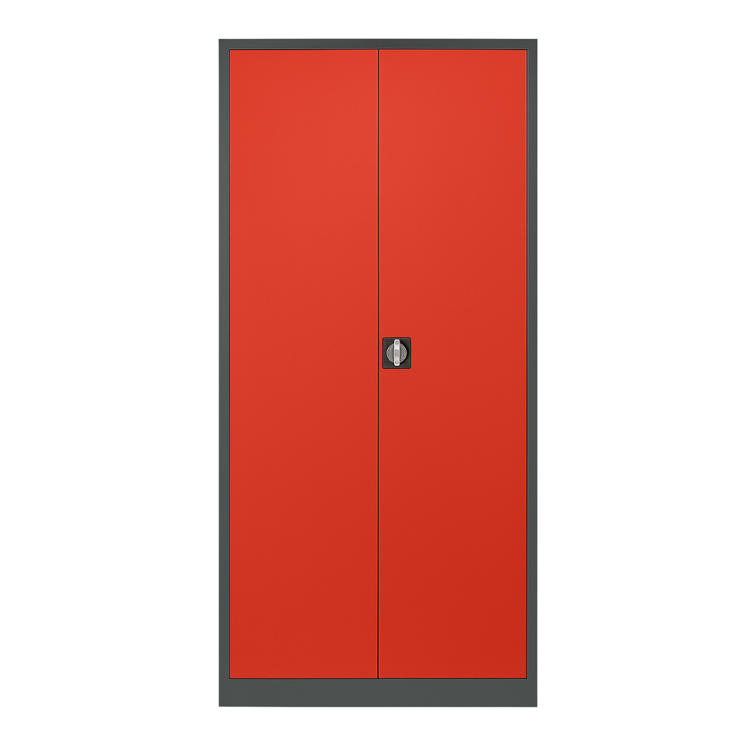 Stahlschrank mit Flügeltüren 92x42 cm - anthrazit Ansicht 3