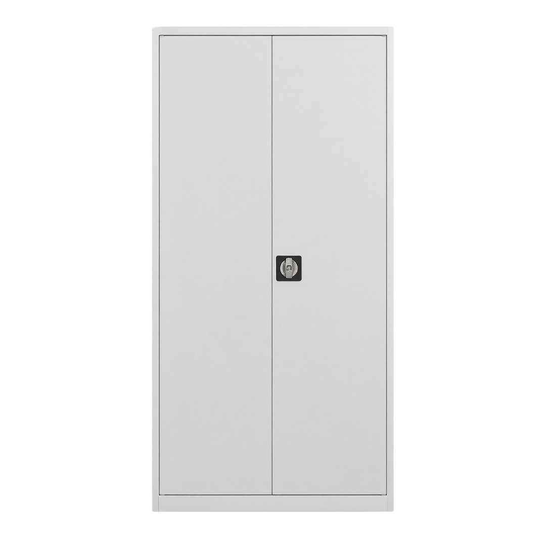 Stahlschrank mit Flügeltüren 92x50 cm - lichtgrau Ansicht 4