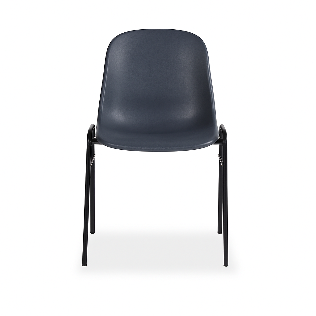 Stapelstuhl Kunststoff mit Hammerschlag-Gestell Ansicht 3