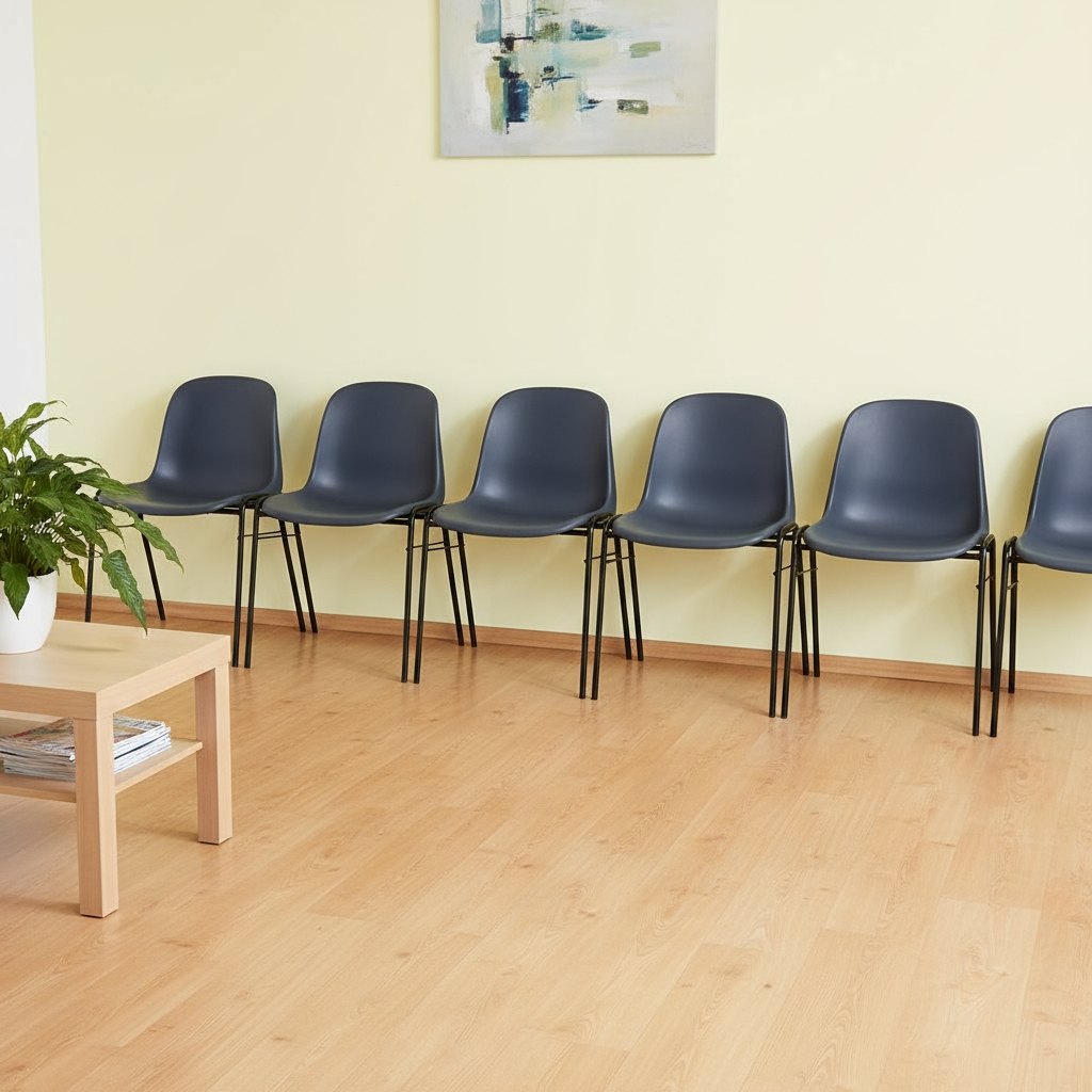 Stapelstuhl Kunststoff mit Hammerschlag-Gestell Ansicht 4