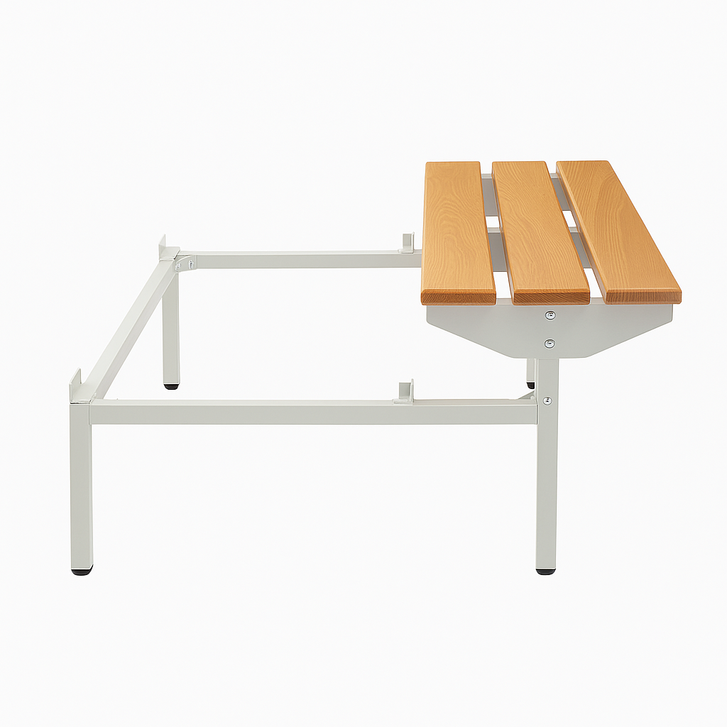 Unterbau-Sitzbank für Spinde – Buche/Lichtgrau Ansicht 3