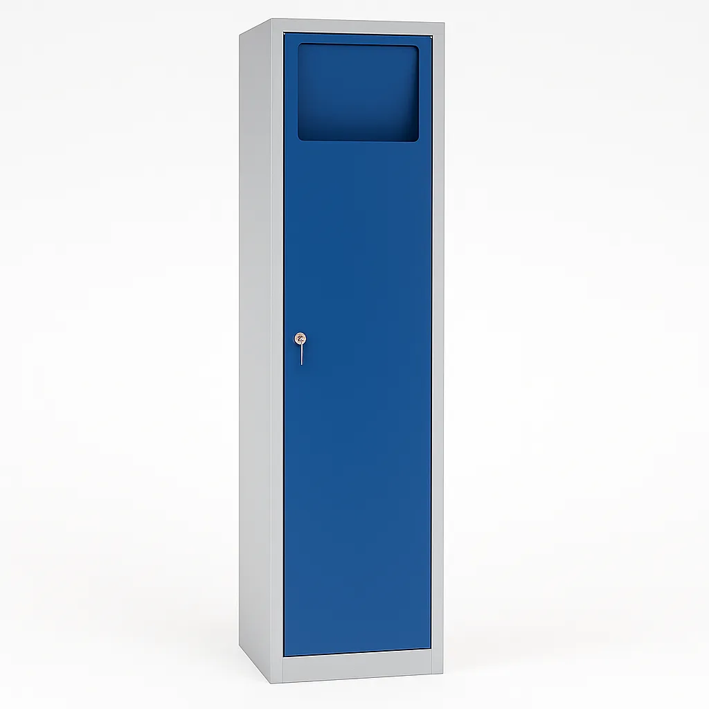 Wäschesammelschrank mit Einwurfklappe aus Stahl Ansicht 5