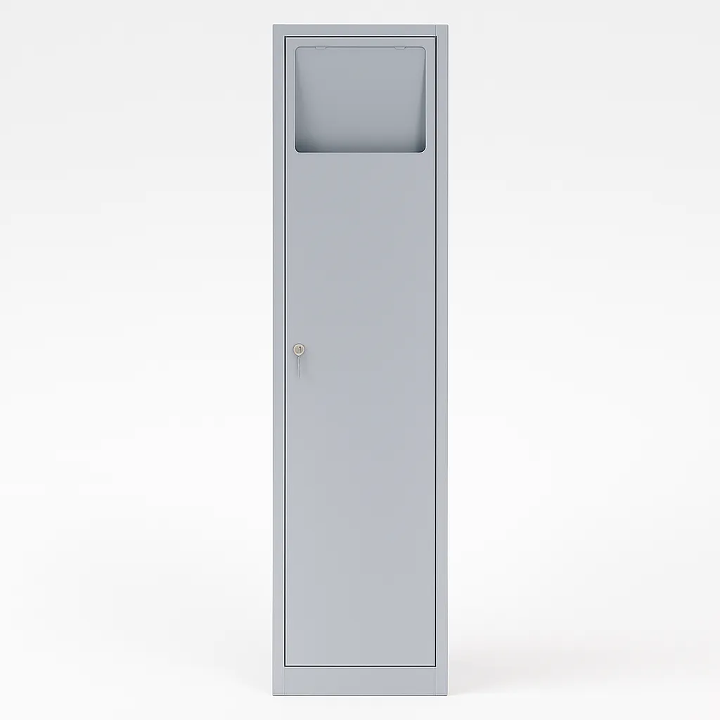 Wäschesammelschrank mit Einwurfklappe aus Stahl