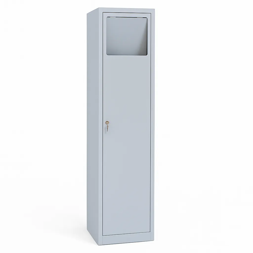 Wäschesammelschrank mit Einwurfklappe aus Stahl Ansicht 4