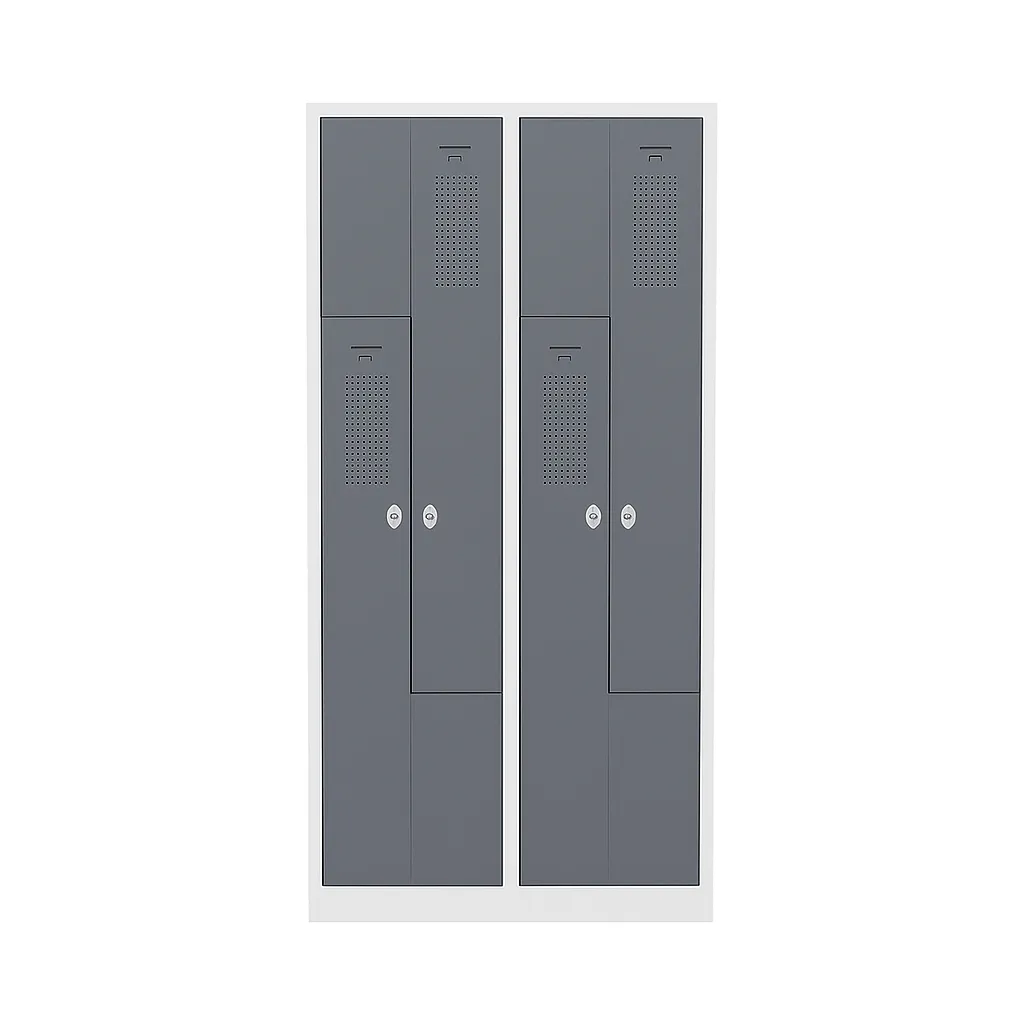 Garderoben Z-Spind 80 cm breit mit Z-Türen Ansicht 4