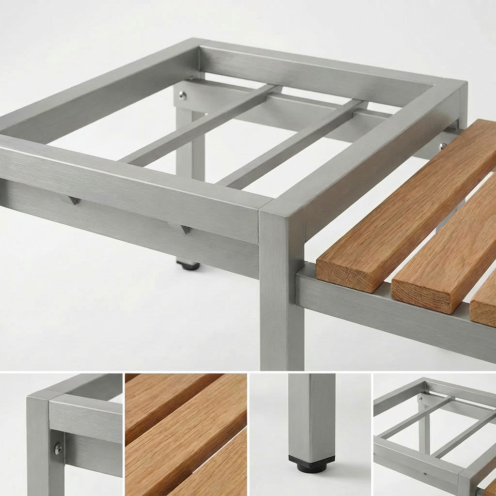 Untergestell mit Sitzbankauszug für Spinde